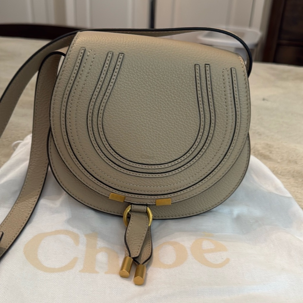 Chloe small Marcie saddle bag in grained leather